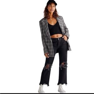 Free People Maggie Mid Rise Straight Jeans